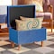 Baxton Studio Elias Modern and Contemporary Sky Blue Velvet Fabric and Oak Brown Finished Wood Storage Ottoman 178-11319-Zoro - alternate 9